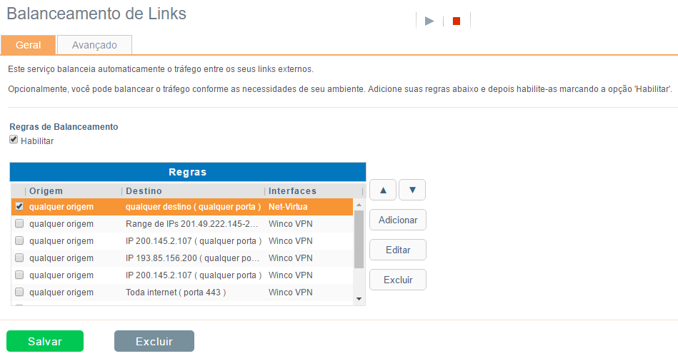 Balanceamento de Links