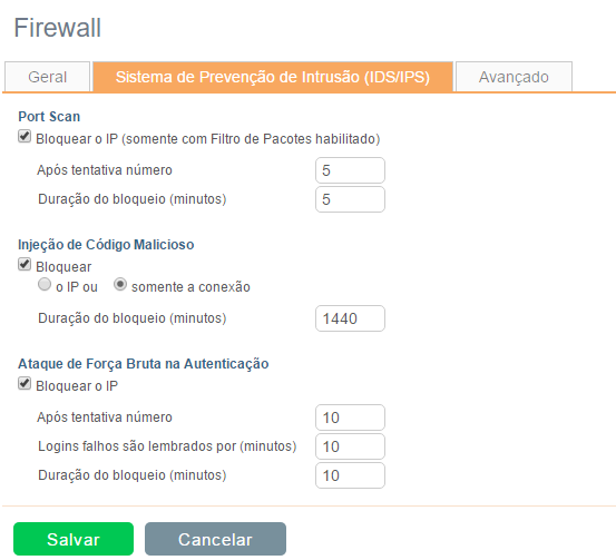 Sistema de Prevenção de Intrusão (IDS/IPS)